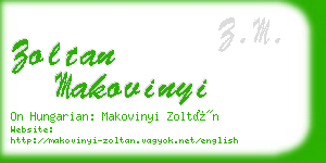 zoltan makovinyi business card